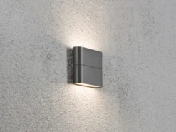 LED Außenwandleuchte CHIERI, Up and Down ALU in Anthrazit, Höhe 9cm Breite 11cm