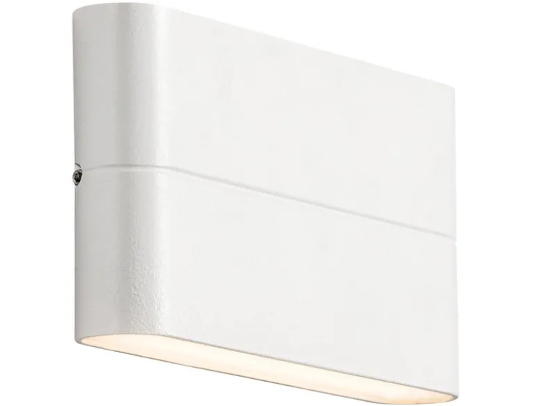 LED Außenwandleuchte CHIERI, Up and Down ALU in Weiß, Höhe 9cm Breite 17cm