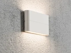 LED Außenwandleuchte CHIERI, Up and Down ALU in Weiß, Höhe 9cm Breite 17cm