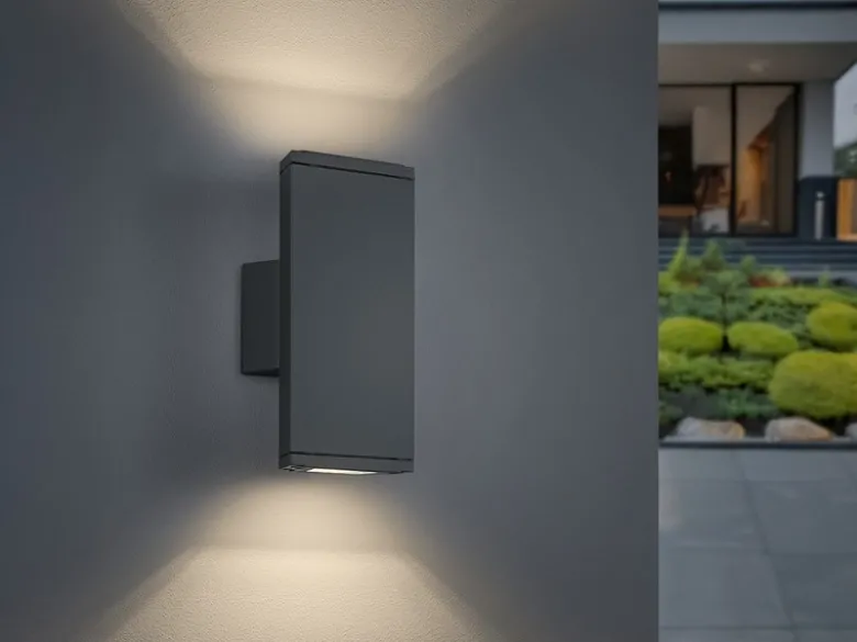LED Außenwandleuchte COLORADO mit Up & Down, Anthrazit, IP54, Höhe 20cm