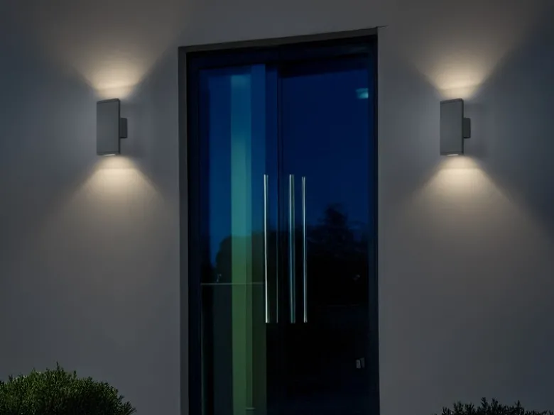 LED Außenwandleuchte COLORADO mit Up & Down, Anthrazit, IP54, Höhe 20cm