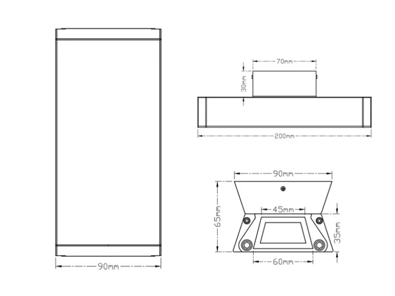 LED Außenwandleuchte COLORADO mit Up & Down, Anthrazit, IP54, Höhe 20cm