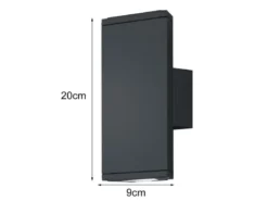 LED Außenwandleuchte COLORADO mit Up & Down, Anthrazit, IP54, Höhe 20cm
