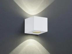 LED Außenwandleuchte CORDOBA Up and Down Light eckig in Weiß