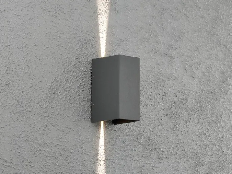 LED Außenwandleuchte CREMONA Up and Down Höhe 17cm, Anthrazit