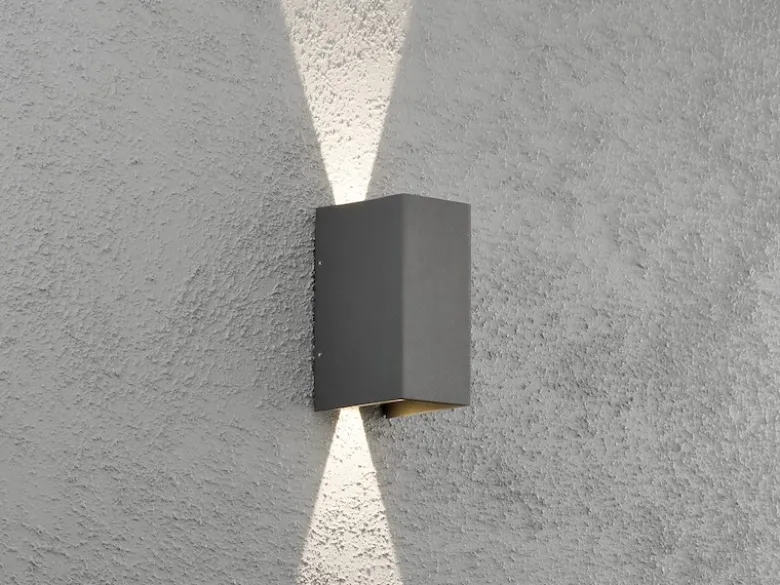 LED Außenwandleuchte CREMONA Up and Down Höhe 17cm, Anthrazit