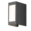LED Außenwandleuchte CREMONA Up and Down Höhe 17cm, Opalglas Anthrazit