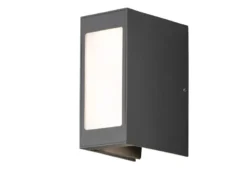 LED Außenwandleuchte CREMONA Up and Down Höhe 17cm, Opalglas Anthrazit
