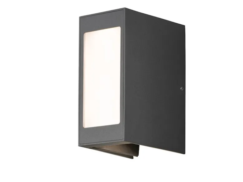 LED Außenwandleuchte CREMONA Up and Down Höhe 17cm, Opalglas Anthrazit