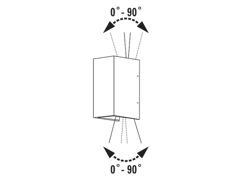 LED Außenwandleuchte CREMONA Up and Down Höhe 17cm, Opalglas Anthrazit