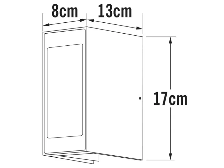 LED Außenwandleuchte CREMONA Up and Down Höhe 17cm, Opalglas Anthrazit