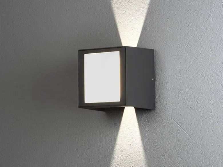 LED Außenwandleuchte CREMONA Up and Down Höhe 14,5cm, Anthrazit
