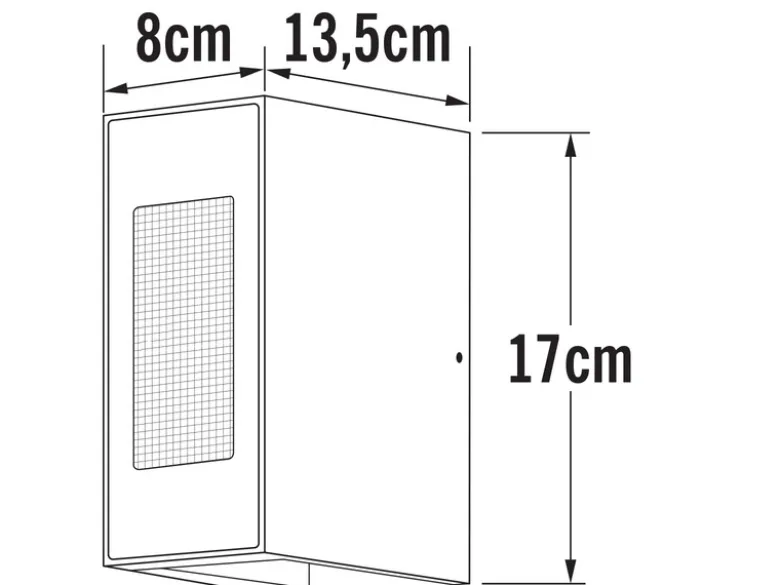 LED Außenwandleuchte CREMONA in Anthrazit mit einstellbarer LED Flamme Höhe 17cm