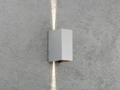 LED Außenwandleuchte CREMONA Up and Down Höhe 17cm, Grau