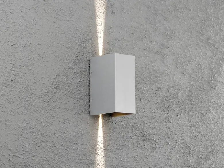 LED Außenwandleuchte CREMONA Up and Down Höhe 17cm, Grau