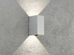 LED Außenwandleuchte CREMONA Up and Down Höhe 17cm, Grau