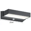 LED Außenwandleuchte CUANDO mit Bewegungsmelder, Anthrazit Breite 23cm
