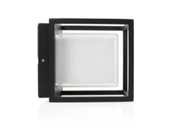 LED Außenwandleuchte CUBIC aus Aluminium in Schwarz, 17x15cm