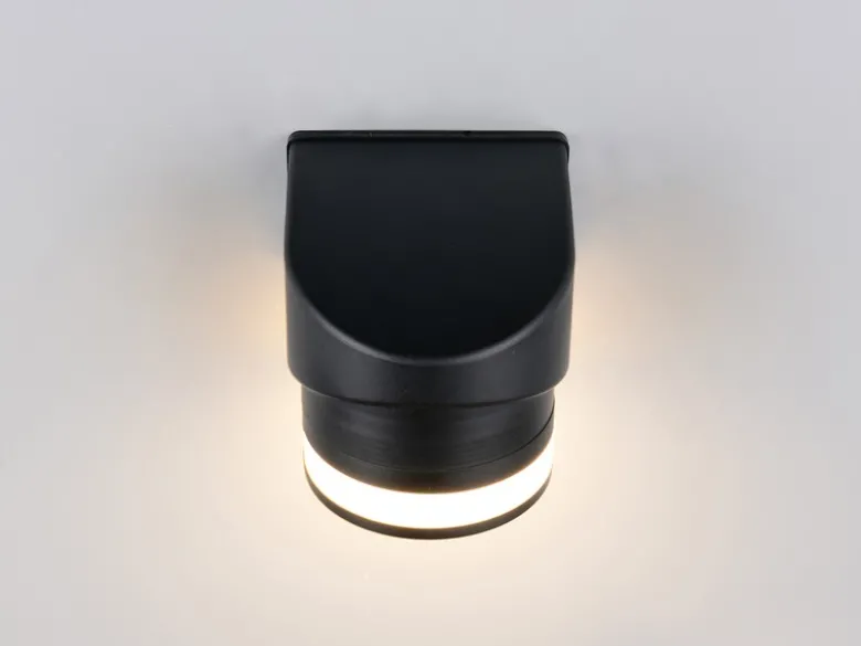 LED Außenwandleuchte CUSCO Downlight in Schwarz, Höhe 10cm