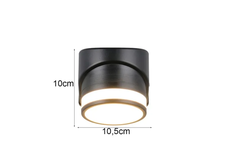 LED Außenwandleuchte CUSCO Downlight in Schwarz, Höhe 10cm