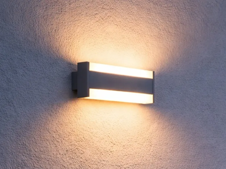 LED Außenwandleuchte DAWSON Up and Down Lichteffekt, Anthrazit Breite 30cm