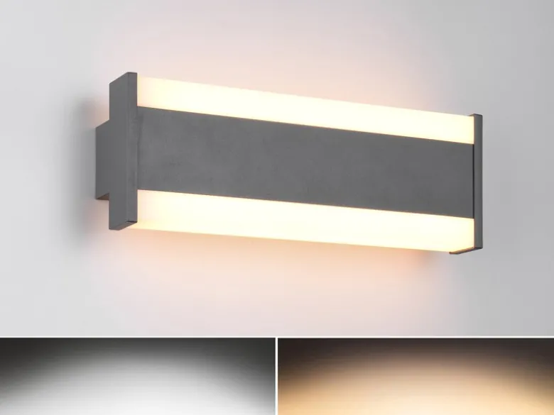 LED Außenwandleuchte DAWSON Up and Down Lichteffekt, Anthrazit Breite 30cm