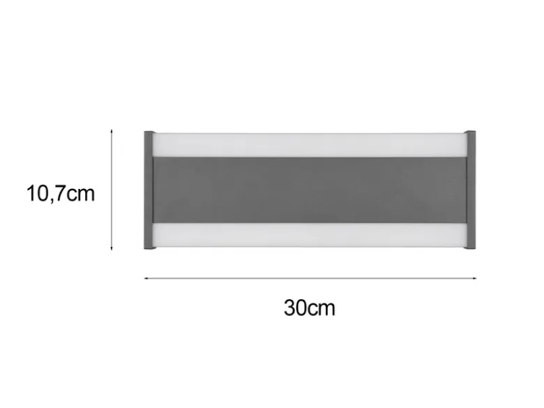 LED Außenwandleuchte DAWSON Up and Down Lichteffekt, Anthrazit Breite 30cm
