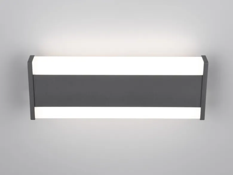 LED Außenwandleuchte DAWSON Up and Down Lichteffekt, Anthrazit Breite 30cm