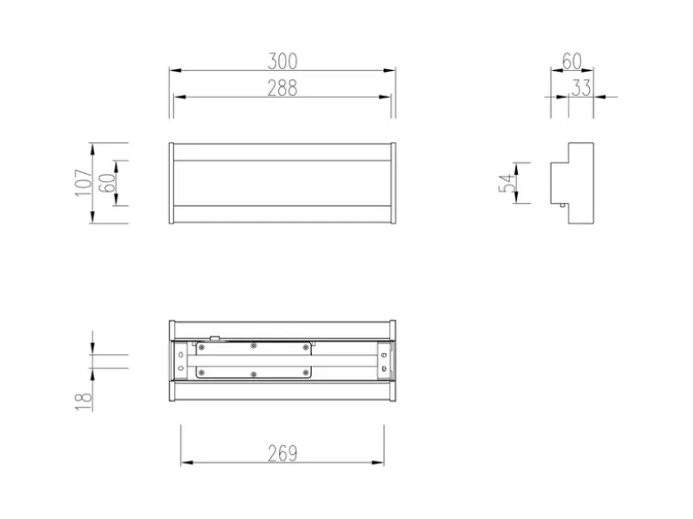 LED Außenwandleuchte DAWSON Up and Down Lichteffekt, Anthrazit Breite 30cm
