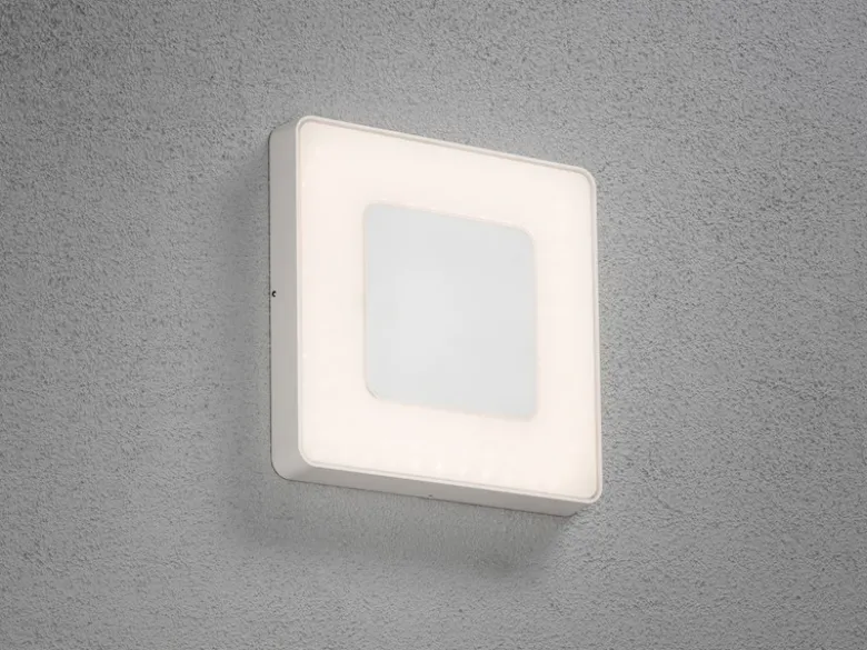 LED Außenwandleuchte / Deckenleuchte CARRARA eckig inkl. Fernbedienung, 25W