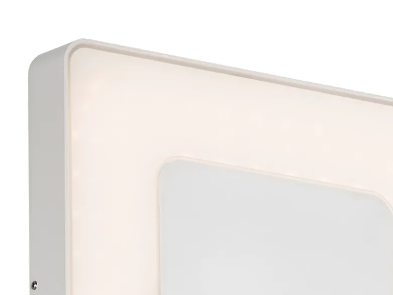 LED Außenwandleuchte / Deckenleuchte CARRARA eckig inkl. Fernbedienung, 25W