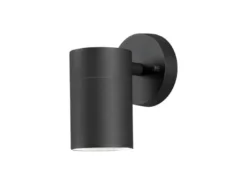 LED Außenwandleuchte Downlight, Höhe 12cm, Aluminium Schwarz
