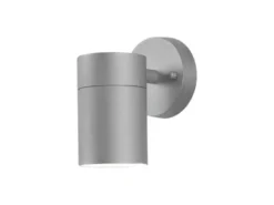 LED Außenwandleuchte Downlight, Höhe 12cm, Aluminium Grau