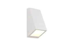 LED Außenwandleuchte Downlight Weiß für Fassadenbeleuchtung, Höhe 14,5cm