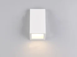 LED Außenwandleuchte Downlight Weiß für Fassadenbeleuchtung, Höhe 14,5cm