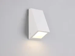 LED Außenwandleuchte Downlight Weiß für Fassadenbeleuchtung, Höhe 14,5cm