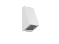 LED Außenwandleuchte Downlight Weiß für Fassadenbeleuchtung, Höhe 14,5cm