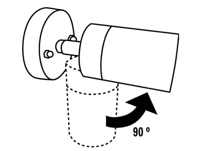 LED Außenwandleuchte Downlight schwenkbar, Höhe 15cm, Schwarz