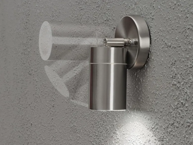 LED Außenwandleuchte Downlight schwenkbar, Höhe 15cm, Edelstahl