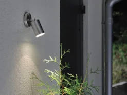 LED Außenwandleuchte Downlight schwenkbar, Höhe 15cm, Edelstahl