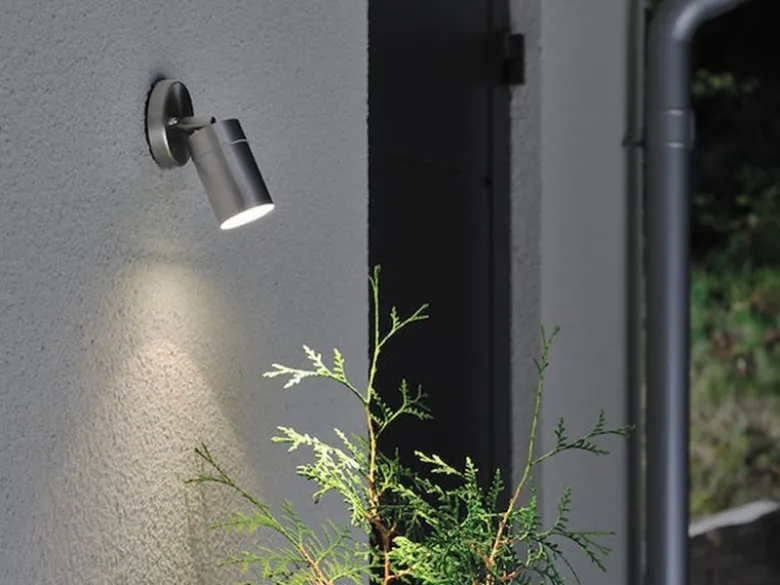 LED Außenwandleuchte Downlight schwenkbar, Höhe 15cm, Edelstahl
