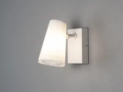 LED Außenwandleuchte Downlight Weiß mit schwenkbarem Kopf Höhe 21,5cm IP54 E27