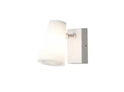 LED Außenwandleuchte Downlight Weiß mit schwenkbarem Kopf Höhe 21,5cm IP54 E27