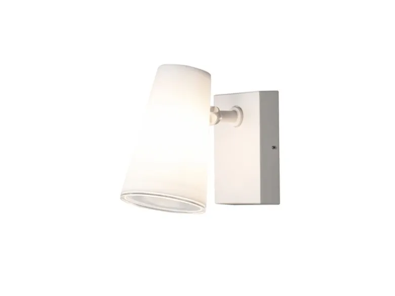 LED Außenwandleuchte Downlight Weiß mit schwenkbarem Kopf Höhe 21,5cm IP54 E27