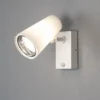 LED Außenwandleuchte Downlight Weiß mit Bewegungssensor, Höhe 21,5cm IP54 E27
