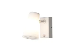 LED Außenwandleuchte Downlight Weiß mit Bewegungssensor, Höhe 21,5cm IP54 E27