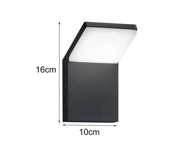 LED Außenwandleuchte Downlight in Anthrazit - 2er SET für Hausbeleuchtung