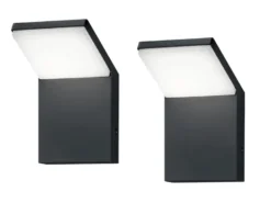 LED Außenwandleuchte Downlight in Anthrazit - 2er SET für Hausbeleuchtung