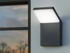 LED Außenwandleuchte Downlight in Anthrazit - 2er SET für Hausbeleuchtung