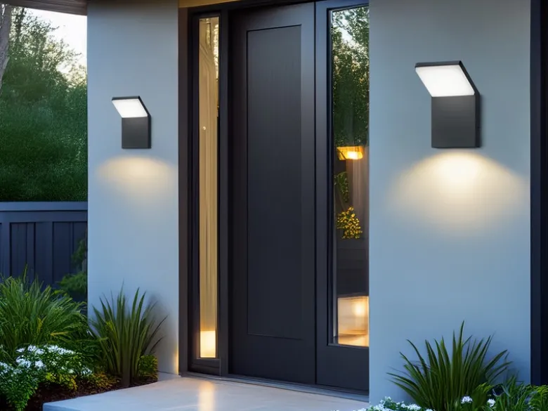 LED Außenwandleuchte Downlight in Anthrazit - 2er SET für Hausbeleuchtung